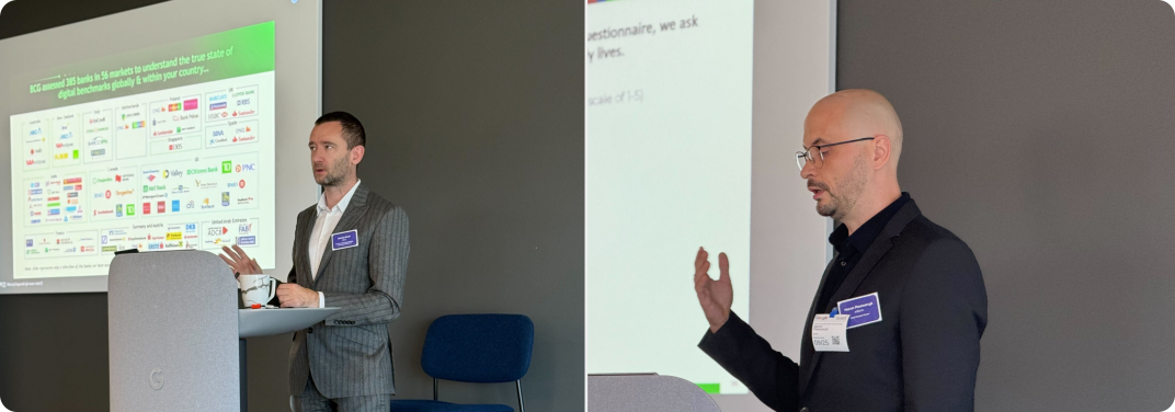 From left: Duncan Scott from BCG and Marcin Piwowarczyk from mBank